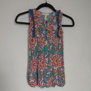 Matilda Jane Camp Mjc Spring 2018 Out Abroad Dress Floral Ruffle Girls Size 6